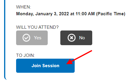 Screencap showing the Join Session button
