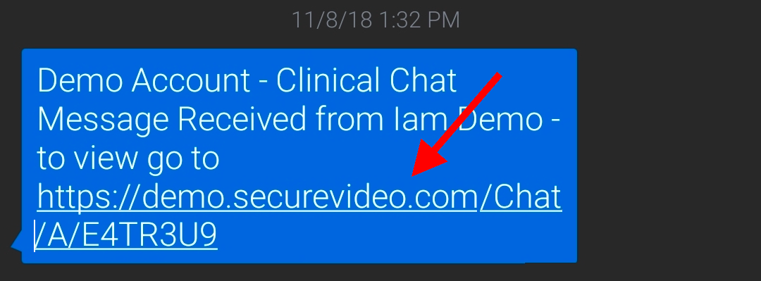 SMS chat invite